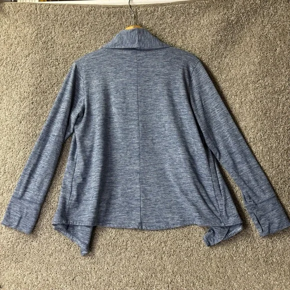 Nike Women's M Performance Cardigan Blue Athleisure Travel Loungewear - Picture 2 of 5